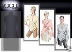 7828 VOGUE UNCUT FIT WRAP TUCK SHAPED TIED BLOUSE PATTERN 6-16 2 SIZES Choice Uncut